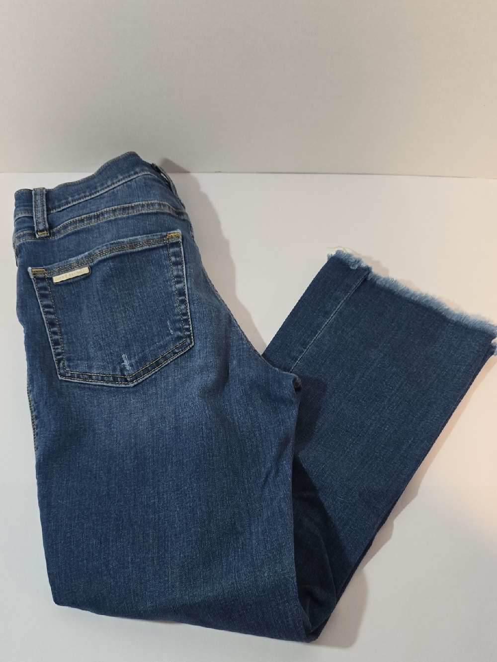 Rock & Republic Women’s Blue Raw-Hem Stretch Jeans